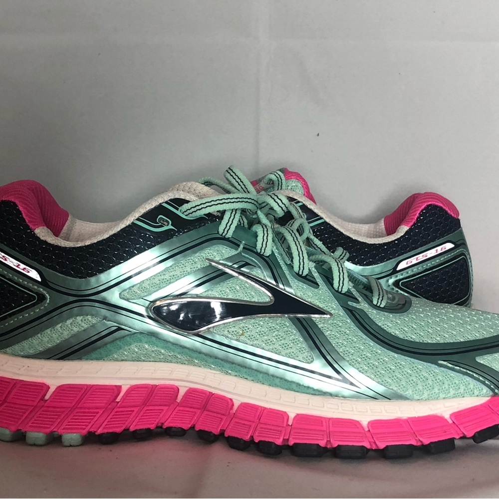 Brooks Women's Athletic Shoes - Mint Green and Fuchsia - Picture 8 of 10